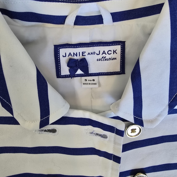 Navy Striped Kids Jacket - Picture 2 of 4